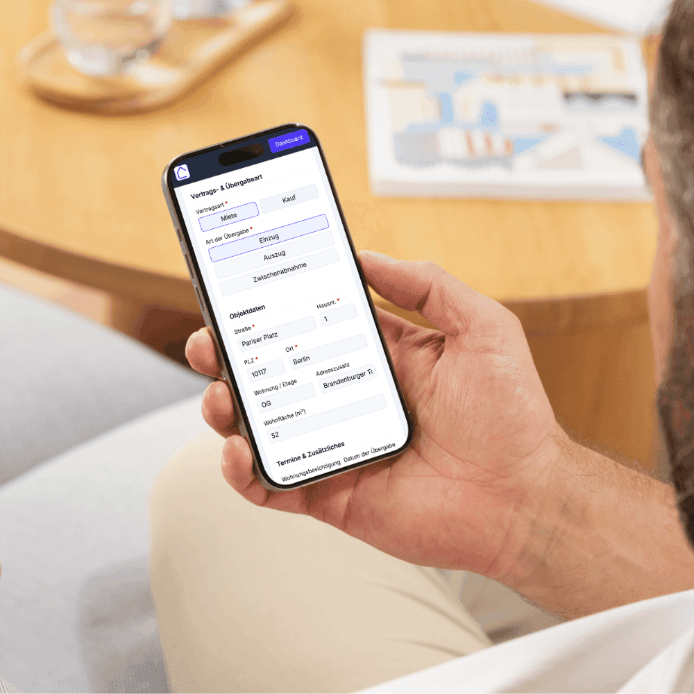 Wohnungsübergabeprotokoll App auf dem Smartphone: Mängel, Zählerstände und Fotos mobil digital erfassen